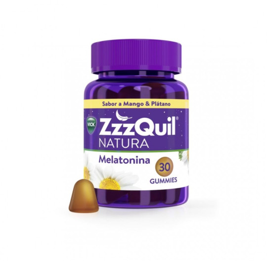 ZZZQUIL NATURA  30 GOMINOLAS SABOR MANGO Y PLATANO