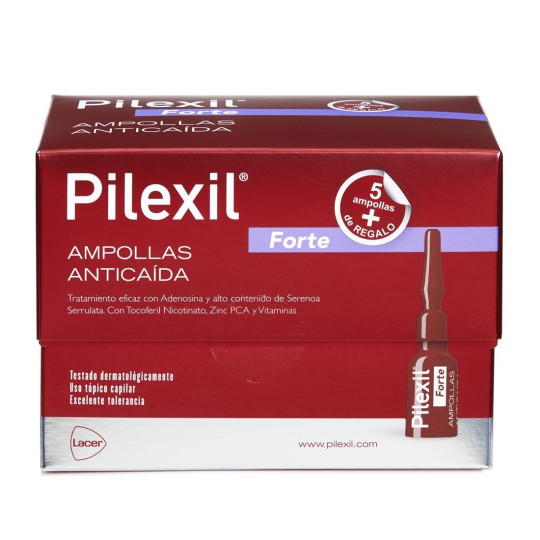 PILEXIL FORTE AMPOLLAS ANTICAÍDA 15 AMPOLLAS + 5 AMPOLLAS DE REGALO