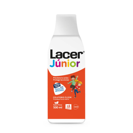 LACER COLUTORIO FLUOR DIARIO 0,05% SABOR FRESA 500 ML