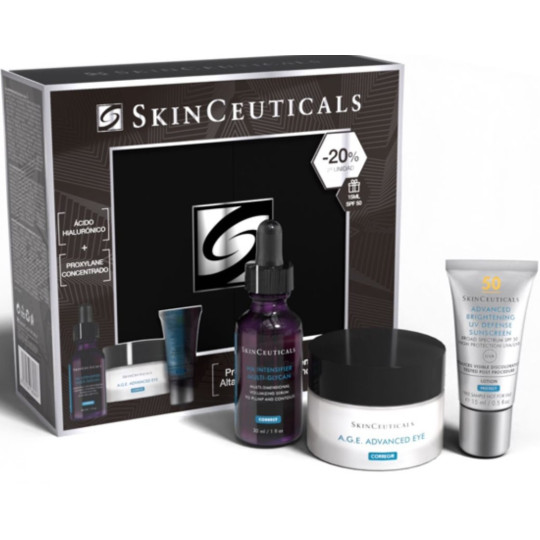 SKINCEUTICALS COFRE H.A.INTENSFIER + AGE ADVANCED EYE + REGALO ADVANCE BRIGHTENING SPF 50