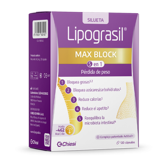 LIPOGRASIL MAX BLOCK 5 EN 1 120 CAPSULAS